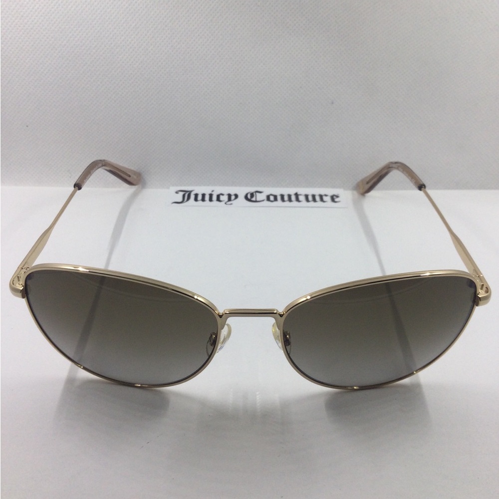 Juicy Couture Gold Aviator Sunglasses with Brown Gradient Lenses